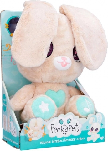 Iepuraș interactiv de pluș Peekapets 45 cm
