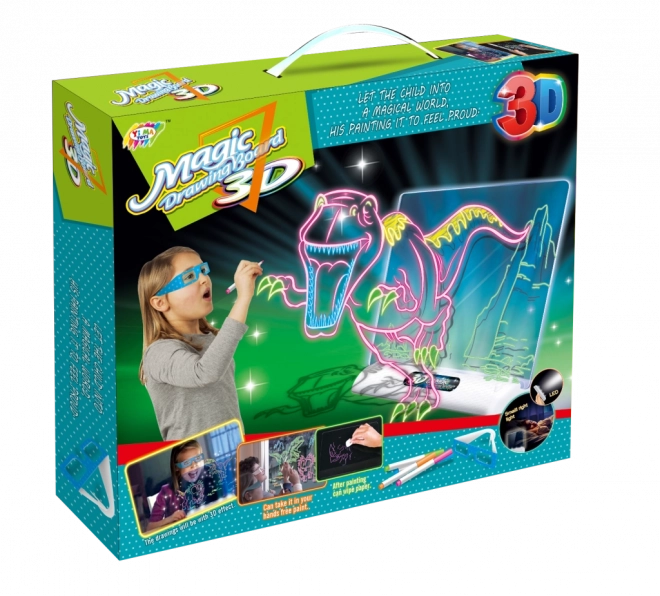 Tabl03 de desen 3D cu dinozauri