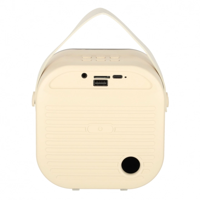 Sistem karaoke cu boxă Bluetooth crem