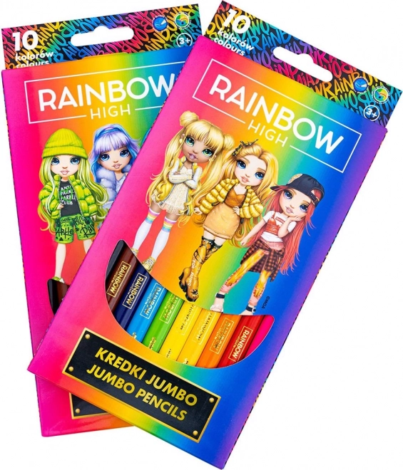 ASTRA Creioane colorate Pastelky Rainbow High JUMBO 10 bucăți