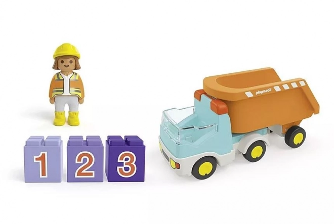 Set cu figurina Junior camion basculant