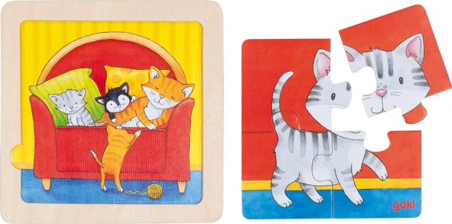Puzzle de lemn iepuraș de la GOKI