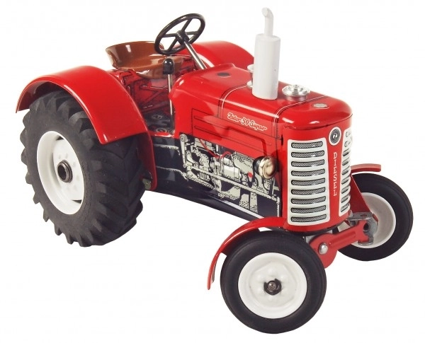 Tractor Zetor 50 Super pe cheie roșu din metal 15cm în cutie