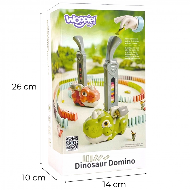 Tren colorat Dino cu domino WOOPIE