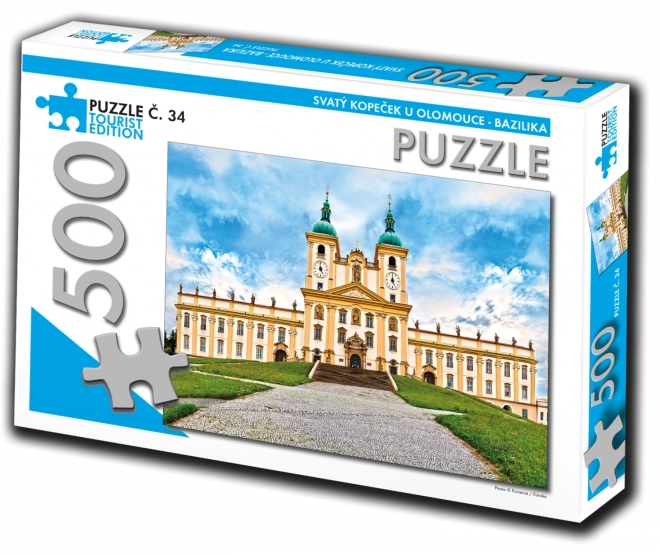 Puzzle ediția turistică Svatý kopeček la Olomouc - basilică 500 piese