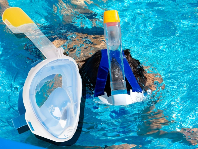 Masca de snorkeling completă pliabilă L/XL albastră