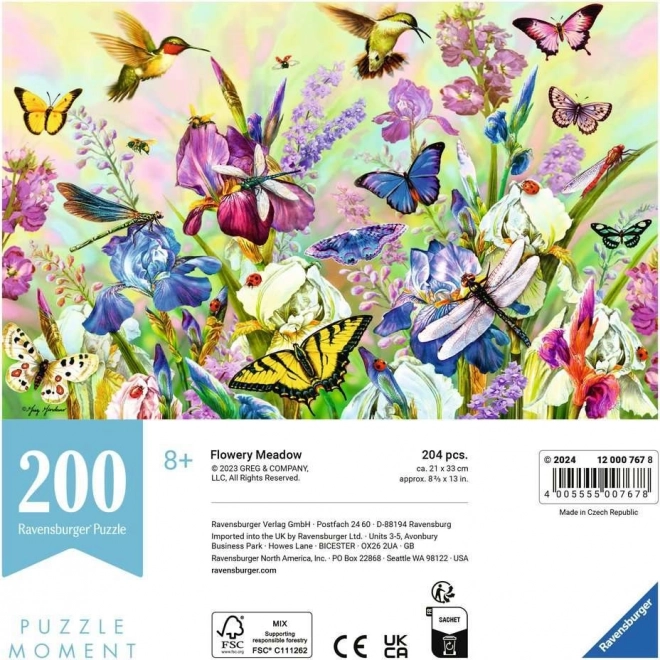 Puzzle Moment: Ravensburger Pajiște înflorită 200 de piese