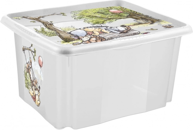 Cutie de depozitare cu capac Micul Winnie Transparent