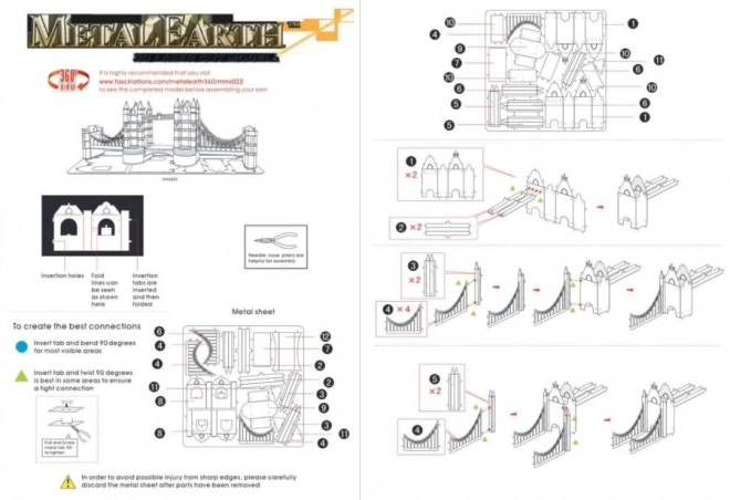 Puzzle 3D Metal Earth Podul Tower din Londra