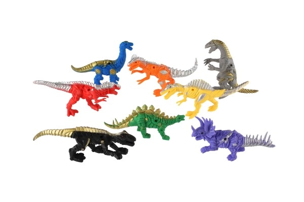 Set colorat cu 8 dinozauri pentru joc creativ
