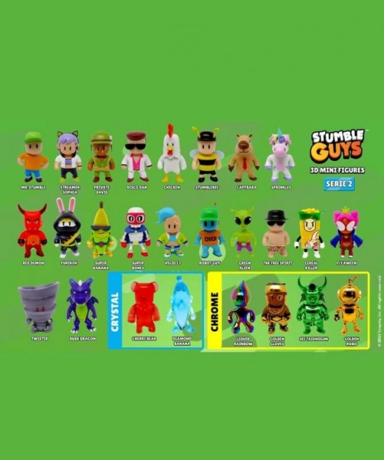 Set 3 figurine Stumble Guys în cutie windowbox
