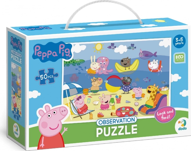 Puzzle cu căutare de imagini Peppa Pig 50 piese