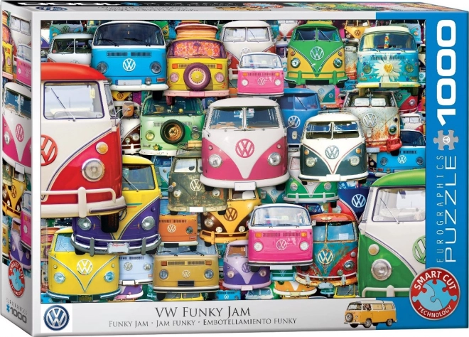 Puzzle Volkswagen Bus Funky Jam 1000 piese