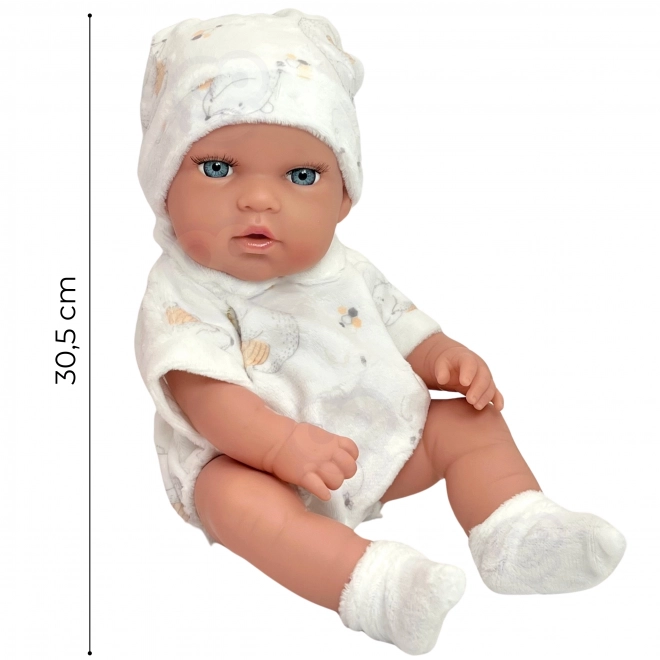 Set bebeluș cu păpușă și marsupiu roz Woopie Royal