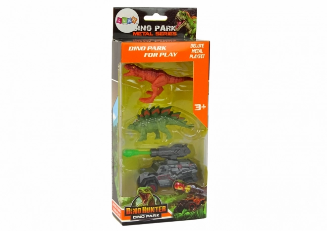 Figurine dinozauri cu set mașină și rachetă