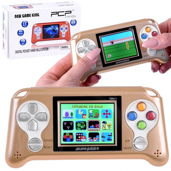 Consolă portabilă cu 70 de jocuri – Aur