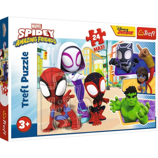 Puzzle maxi 24 piese - Spidey și prietenii