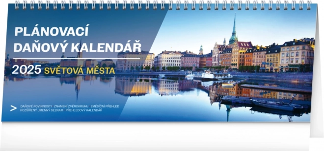 Calendar de birou planificator fiscal – orașe din lume 2025