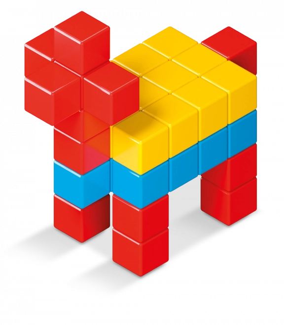 Geomag Magicube culori intense 128 piese