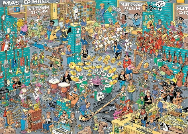 Puzzle Jumbo Jan van Haasteren - Magazin de muzică și Nervozitate în vacanță