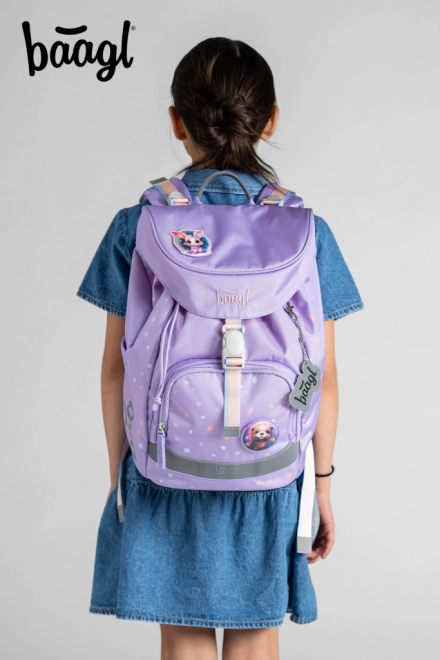 Set original BAAGL cu animale de companie: rucsac, penar, pungă