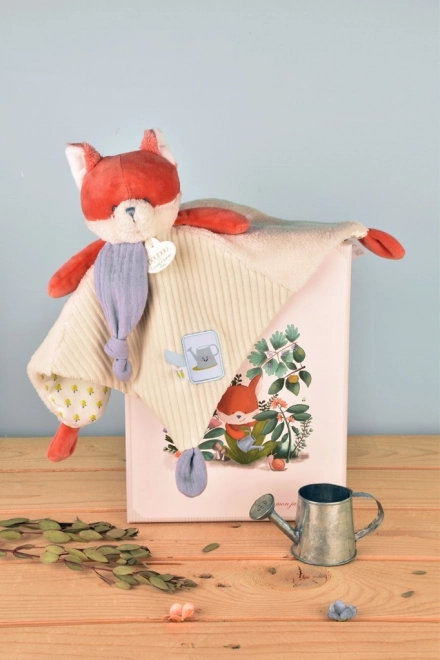 Doudou set cadou jucărie din pluș vulpe Rozmarin 27 cm