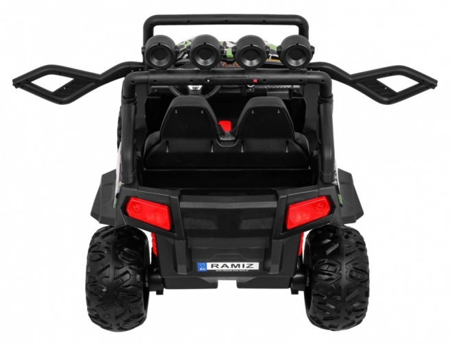 Vehicul teren pentru copii Grand Buggy 4x4 cu camuflaj, iluminare LED și radio MP3