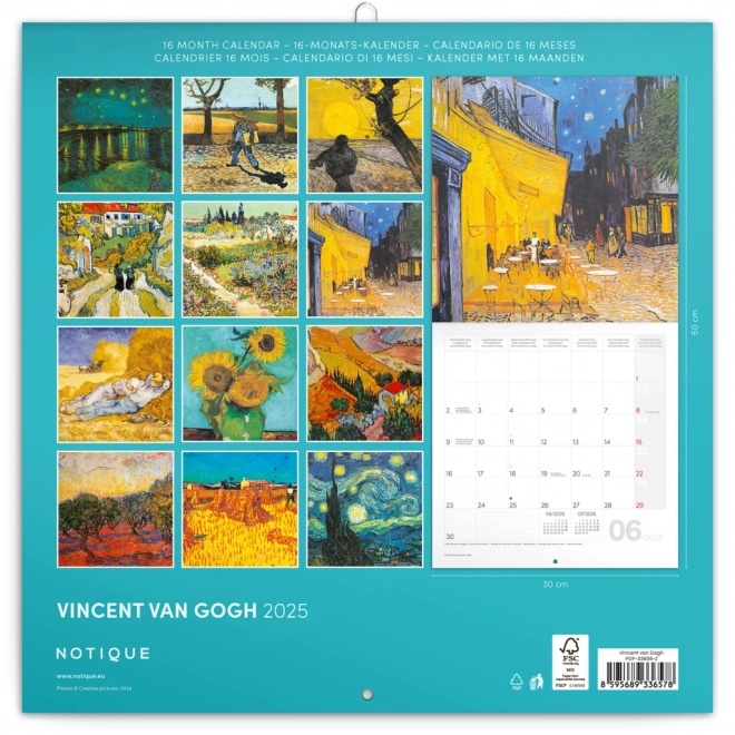 calendar de birou Vincent van Gogh 2025