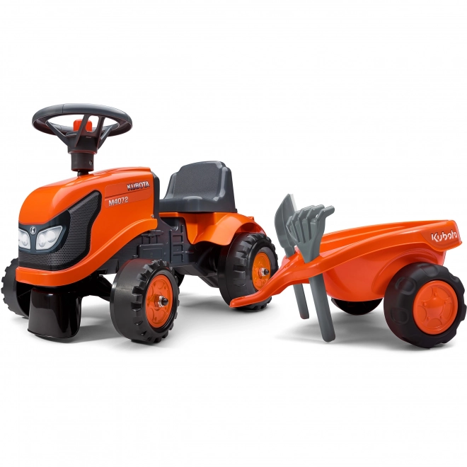 Tractor Cu Pedale Kubota Pentru Copii Cu Remorcă