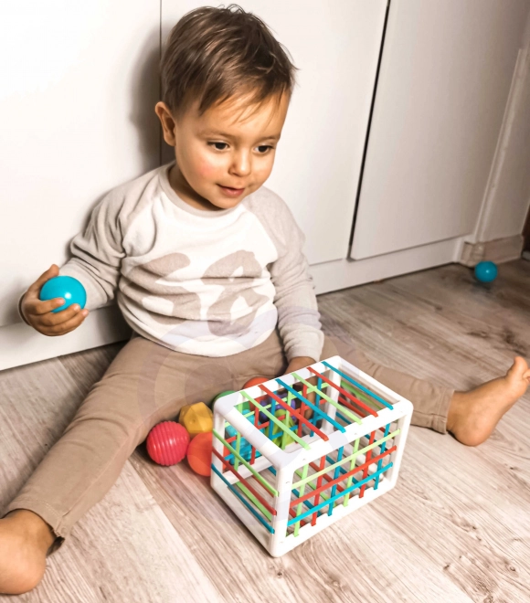 Jucărie Cub Sensory WOOPIE cu Forme Colorate
