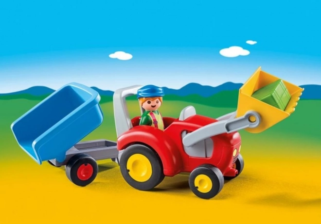 Tractor cu Remorcă Playmobil 1.2.3