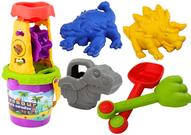 Set complet de nisip cu dinozauri