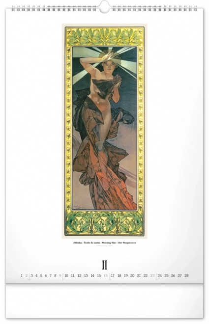 Calendar perete Alfons Mucha 2025