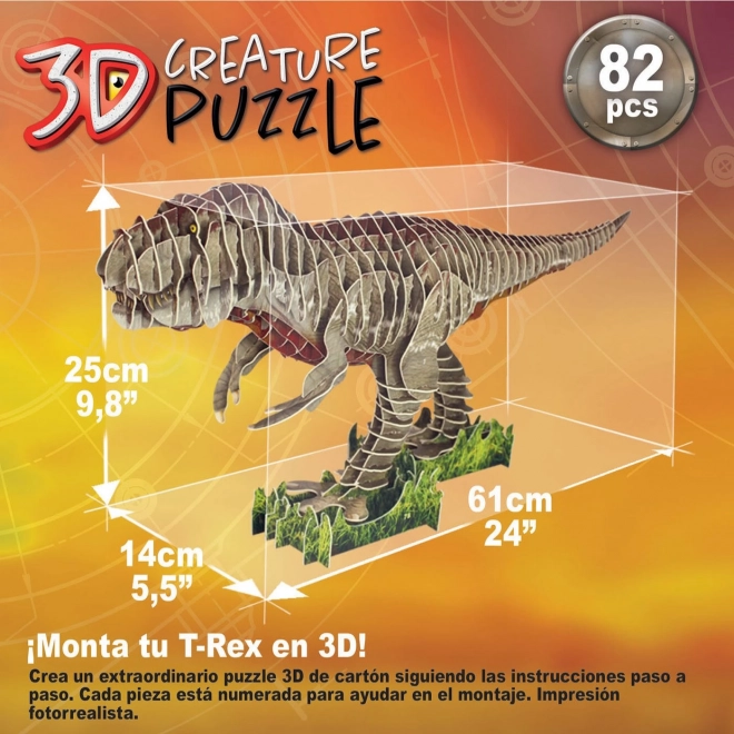 puzzle 3D T-Rex 82 piese