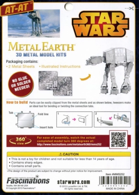 puzzle 3D METAL EARTH Star Wars: AT-AT