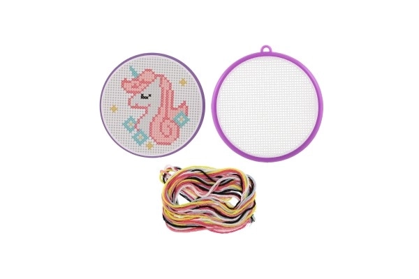 Set broderie cruce unicorn cu rame broderie