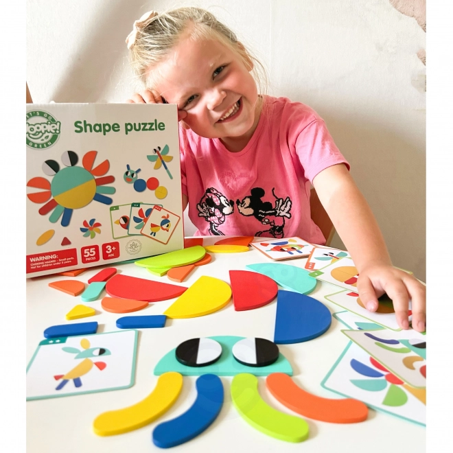 Puzzle din lemn Montessori cu 40 de modele de la WOOPIE Green