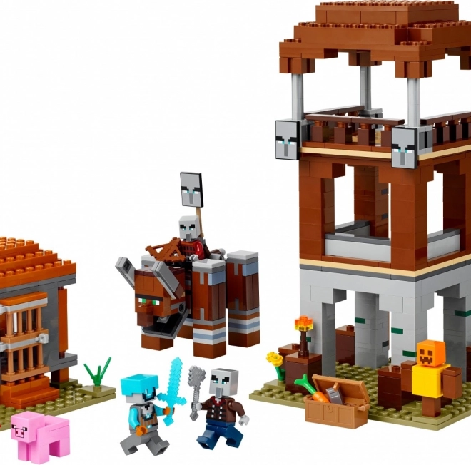 Cărămizi LEGO Minecraft Ascunzătoarea Tâlharilor și Devastatorilor