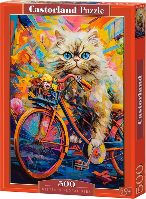 Puzzle Pisică pe bicicletă 500 piese