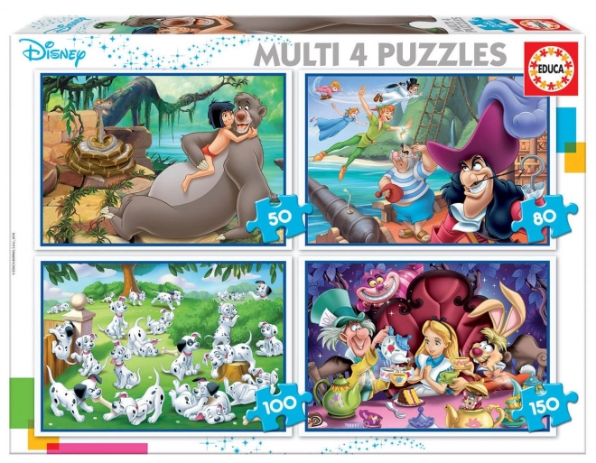 Puzzle Disney Educa povești 4 în 1