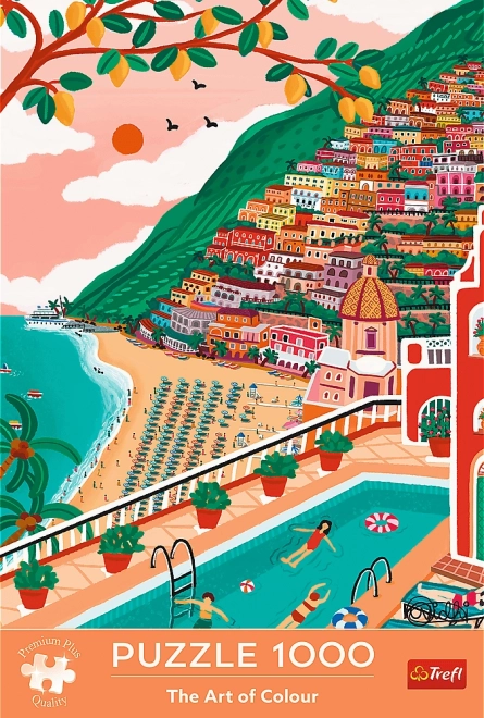 Puzzle Premium Plus Arta culorilor: Positano, Italia 1000 piese