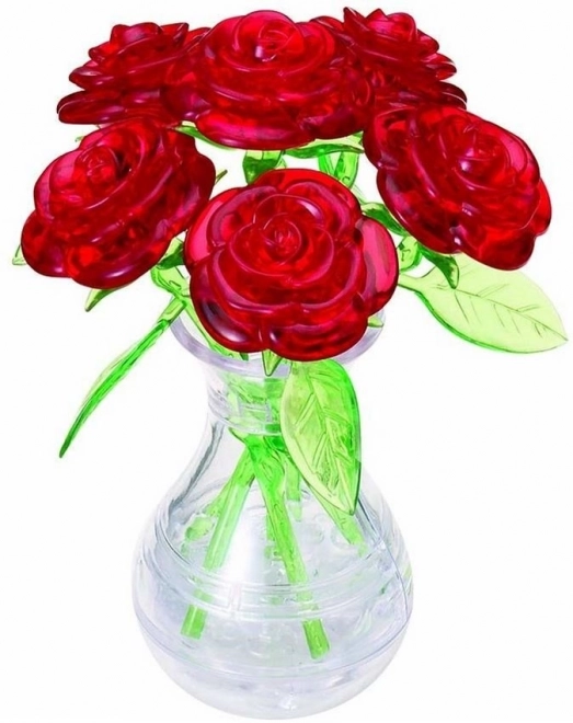 Puzzle 3D cristal buchet de trandafiri