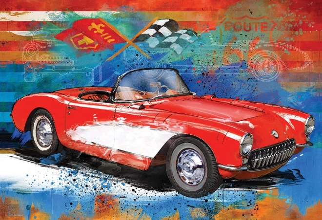 Puzzle Eurographics Corvette în cutie metalică 550 piese