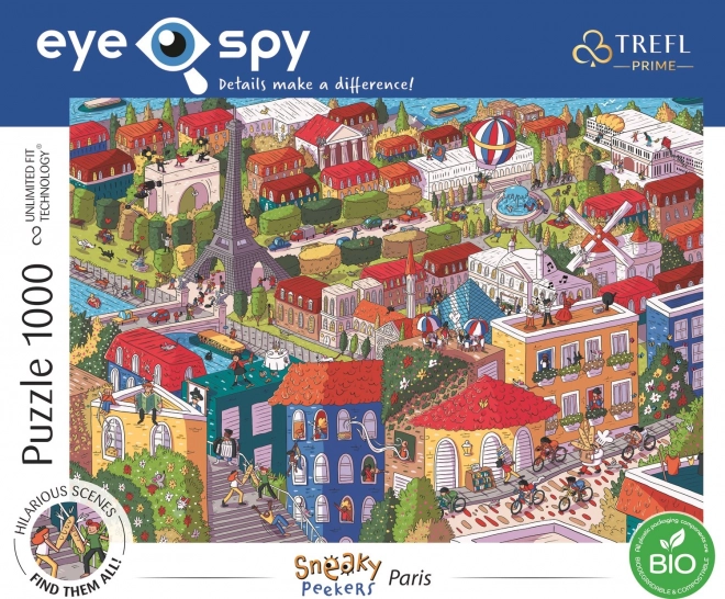 Puzzle 1000 piese Eye-Spy Sneaky Peekers: Paris de la Trefl