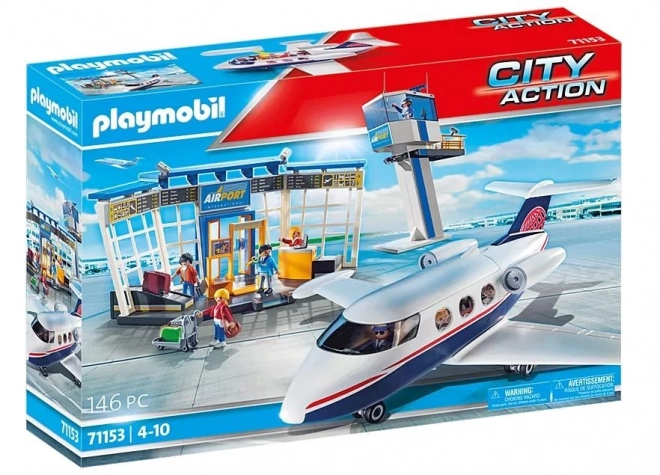 Set cu figurine și avion Aeroport CITY ACTION