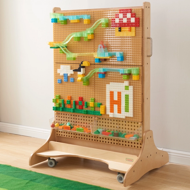 Set de construcție MASTERKIDZ STEM cu 563 piese și 4 atașamente pentru panou