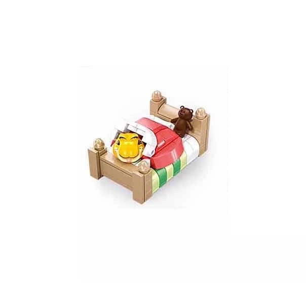 Sluban model construcție Garfield în pat