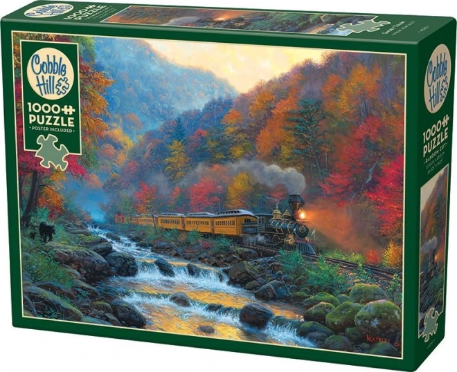 Puzzle Tren cu aburi 1000 piese Cobble Hill