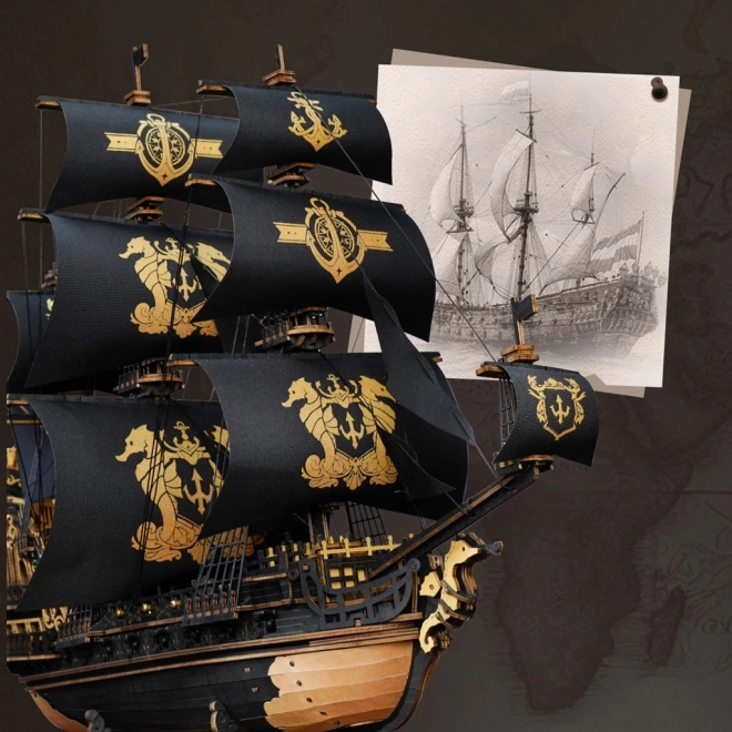 Corabie mecanică 3D Cavalerul Marin