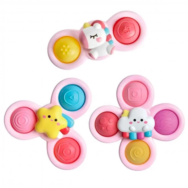 Jucărie senzorială spinner cosmic roz de la Woopie